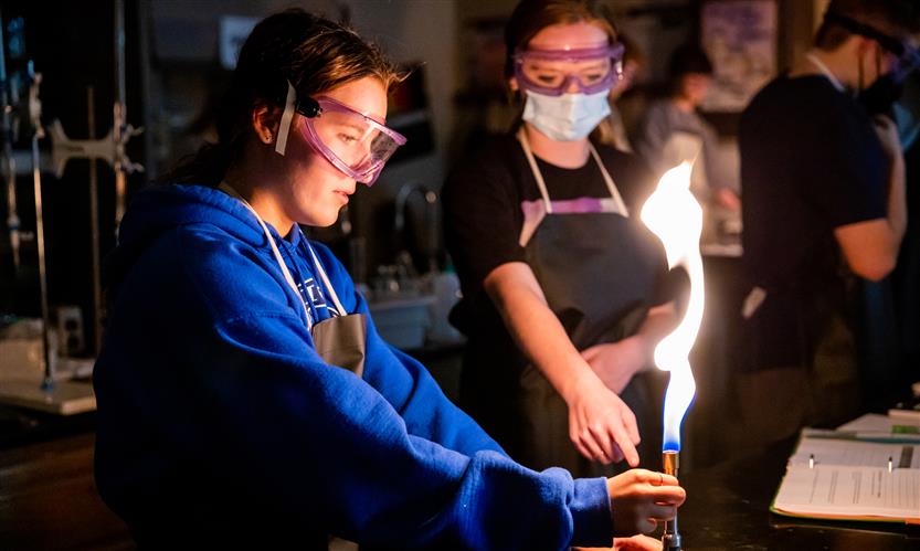 Students in a chemistry class